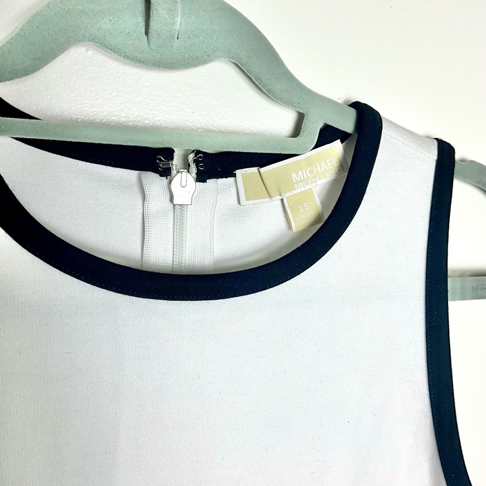 Ultra Rare! Michael Kors Women's MKGO Logo-Tape Dress White with Zip - Picture 6 of 10